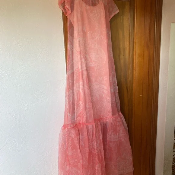 STAUD | Dresses | Staud Pink Sheer Dress | Poshmark